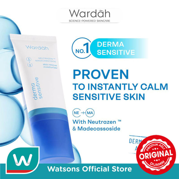 Wardah Derma Sensitive Skin Rescue Moisturizer Neutrazen + Madecassoside 50gr | Lazada Indonesia