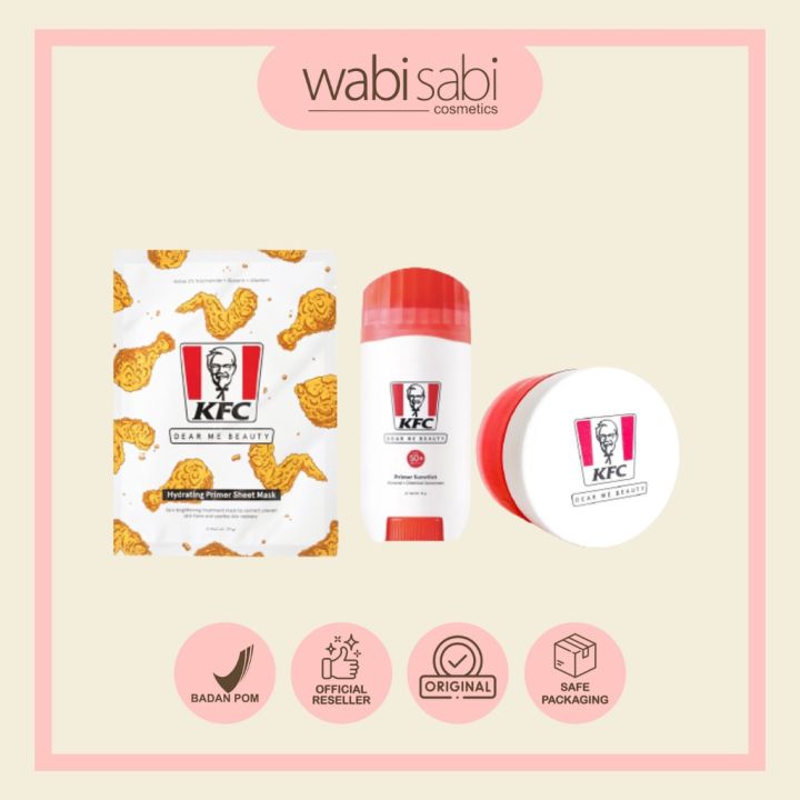 DEAR ME BEAUTY X KFC Primer Sunstick SPF 50+ PA+++ | Hydrating Primer Sheet Mask | Skin Barrier Water Cream