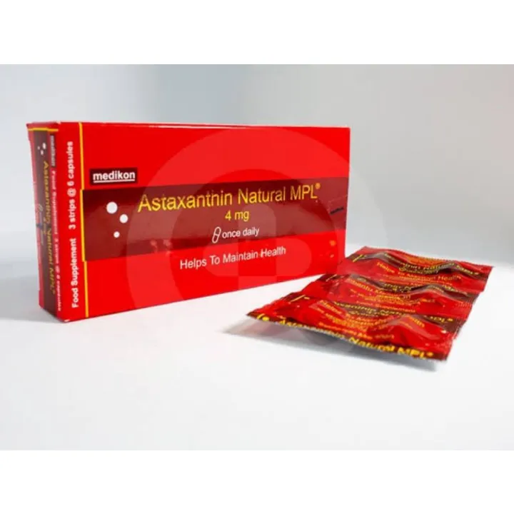 Astaxanthin Natural Mpl 4 mg 6 Kapsul - Suplemen Antioksidan - Menjaga Kesehatan KUlit | Lazada Indonesia