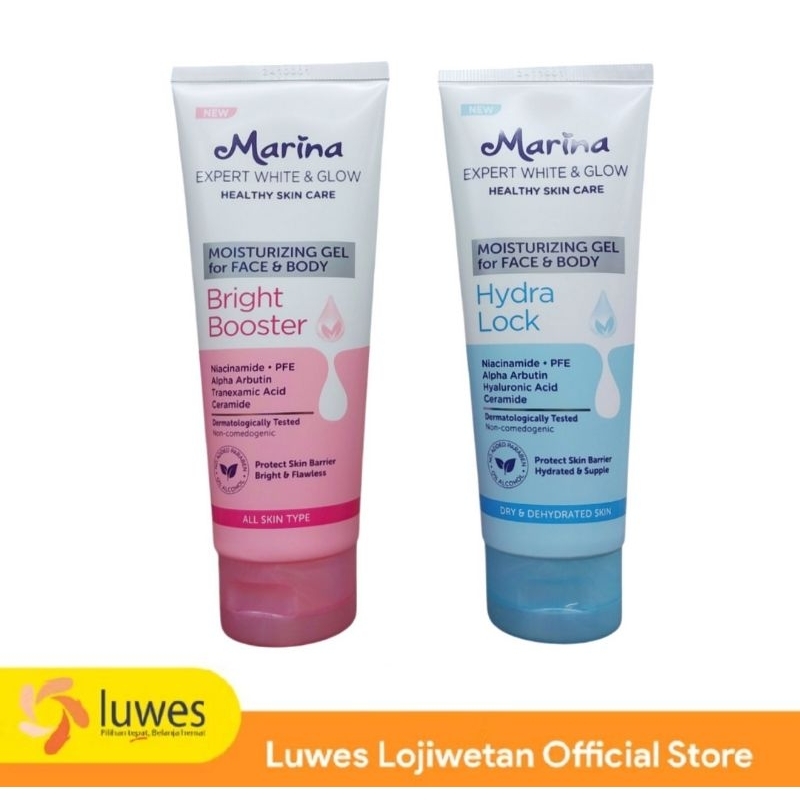 Jual MARINA Moisturizer Gel For Face & Body White Expert & Glow 100ml / 170ml | Shopee Indonesia
