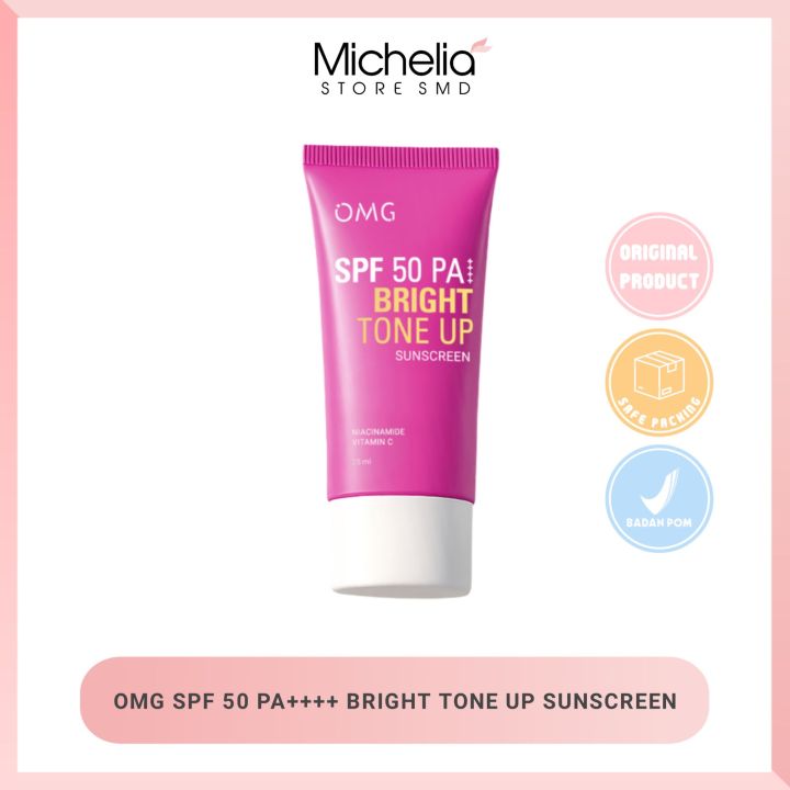 OMG Bright Tone Up Sunscreen SPF 50 PA++++ 25ml | Lazada Indonesia