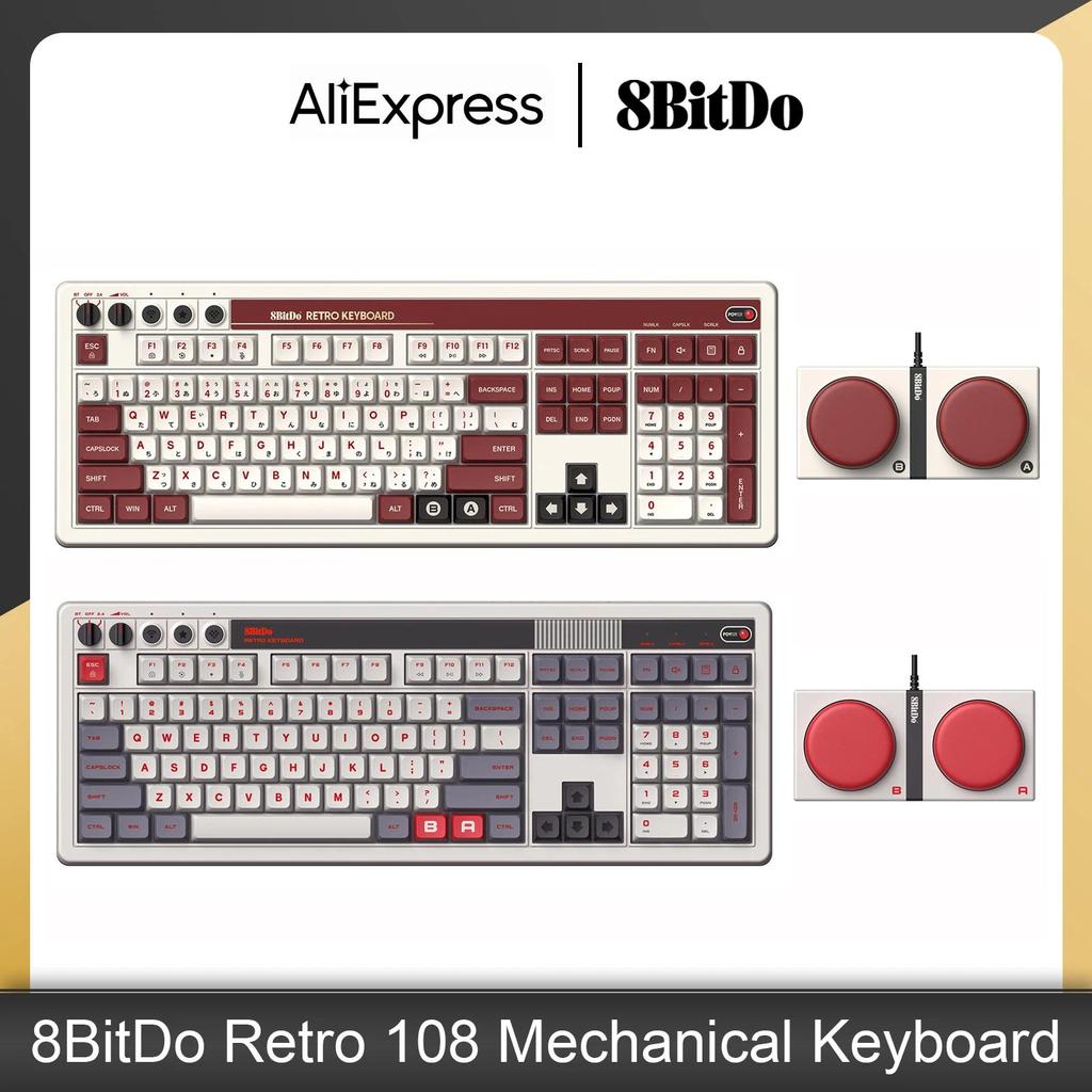 Jual 8BitDo Retro 108 Mechanical Keyboard Integrated Numpad, Bluetooth/2.4G/USB-C Hot Swappable Wireless Gaming Keyboard for Windows | Shopee Indonesia