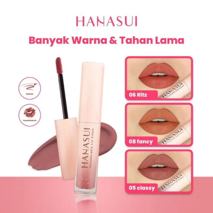 Hanasui Mattedorable Lip Cream 07 Spark | Lazada Indonesia