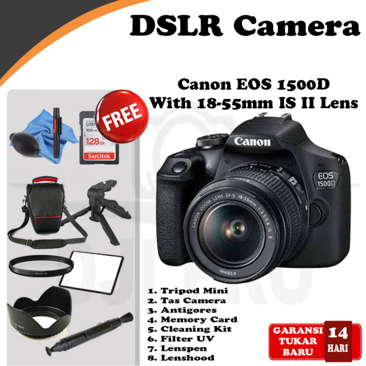 Canon EOS 1500D Kit 18-55mm IS II - Kamera DSLR Canon EOS 1500D + Lens