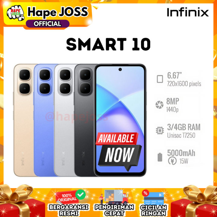 Infinix Smart 10 4G 4/64GB Garansi Resmi | Lazada Indonesia