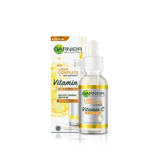 Garnier Light Complete Vitamin C 30x Booster Serum 30 ml / 15 ml- Serum Vitamin C -Serum Pencerah Wajah Seketika