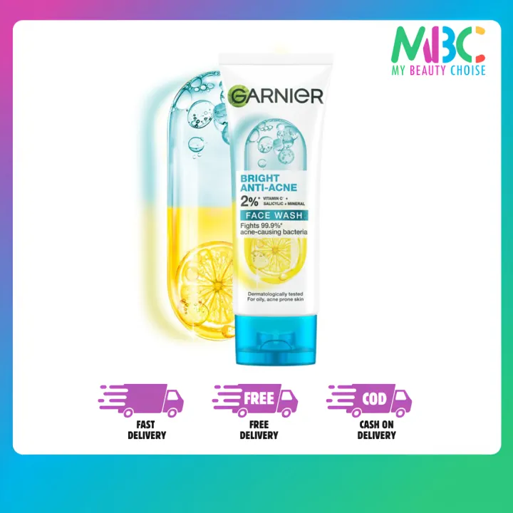 Garnier Bright Complete Anti Acne Cleansing Foam | Lazada Indonesia