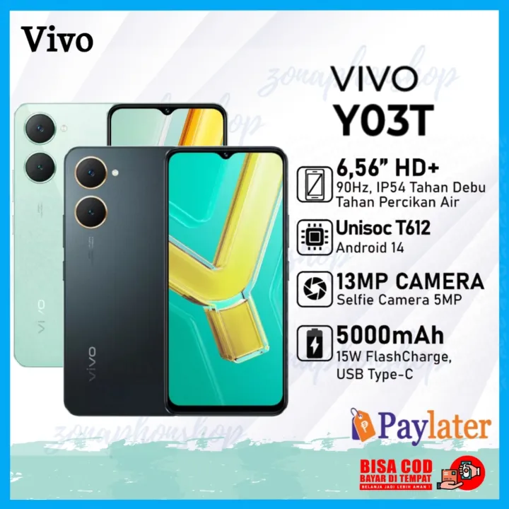 Vivo Y03T 4/64 4/32 original Vivo garansi resmi 1tahun | Lazada Indonesia