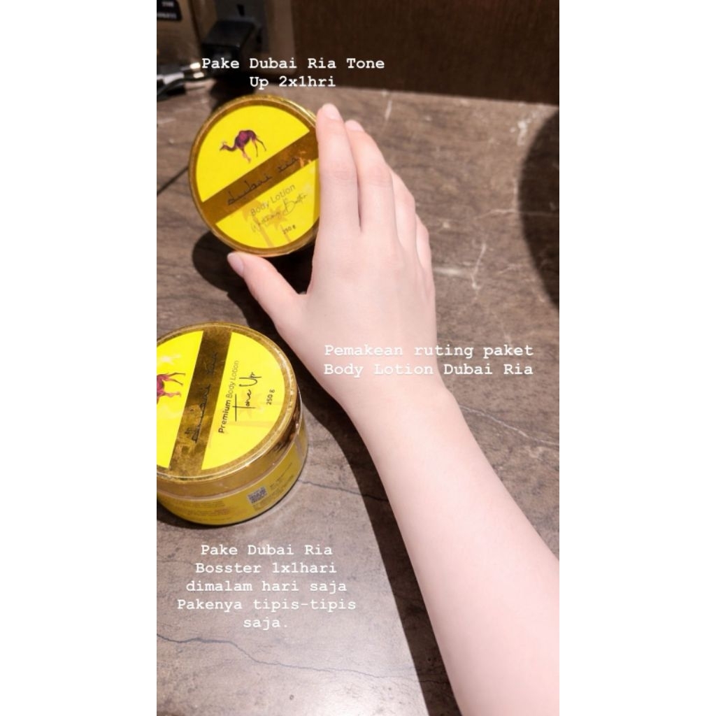 Jual Dubai Ria Body Lotion Tone Up Premiun | Shopee Indonesia