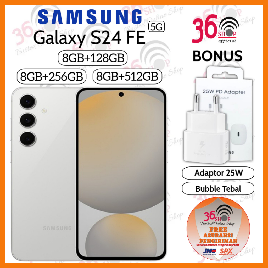 Jual Samsung Galaxy S24 FE 5G [8GB+128GB] [8GB+256GB] [8GB+512GB] LCD Dynamic AMOLED Size 6.7 inches Garansi Resmi 1 Tahun | Shopee Indonesia