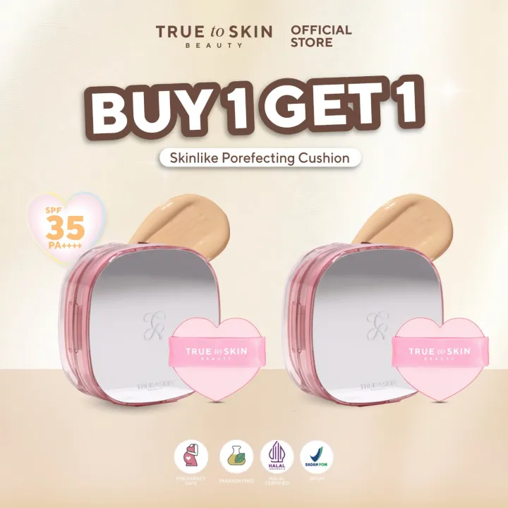 [ BUY 1 GET 1 ] True to Skin - Skinlike Porefecting Cushion SPF 35PA+++