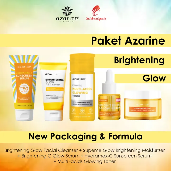 Paket Azarine Brightening Glow Vitamin C - Mencerahkan Glowing