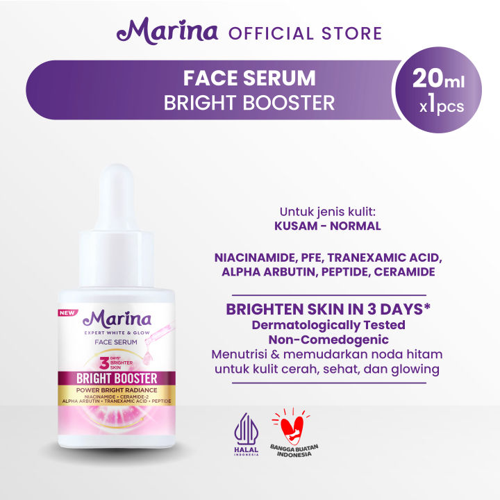 Marina Expert White & Glow Power Bright Face Serum 20ml – Bright Booster - Exp : 02.2028