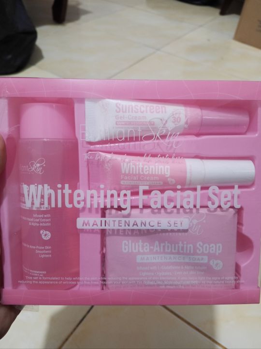 Brilliant skin whitening facial set