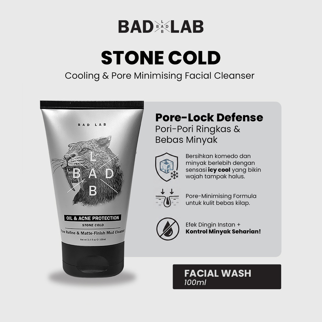Jual BAD LAB Stone Cold Cooling & Pore Minimising Facial Cleanser | Shopee Indonesia