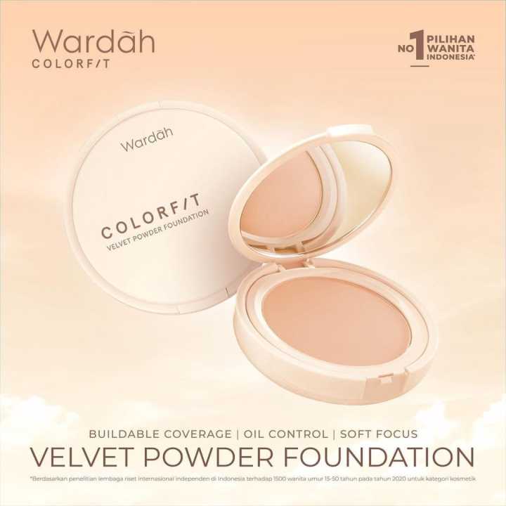 Wardah Colorfit Velvet Powder Foundation ORIGINAL 100%