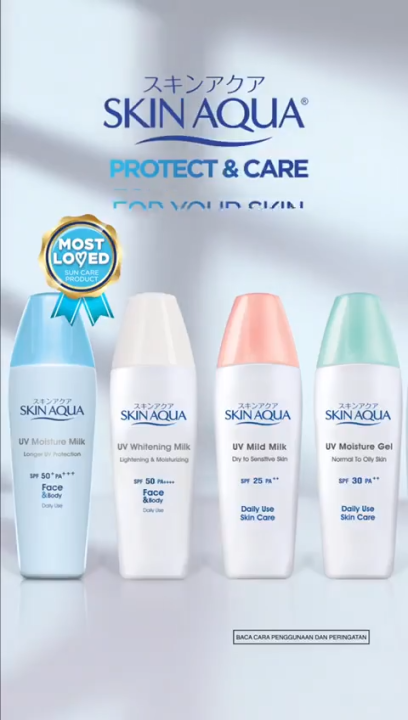 Skin Aqua Moisture Milk SPF 50+ PA+++UV (40gr)Sunscreen/ UV Protection/Pelembab Wajah/Glowing
