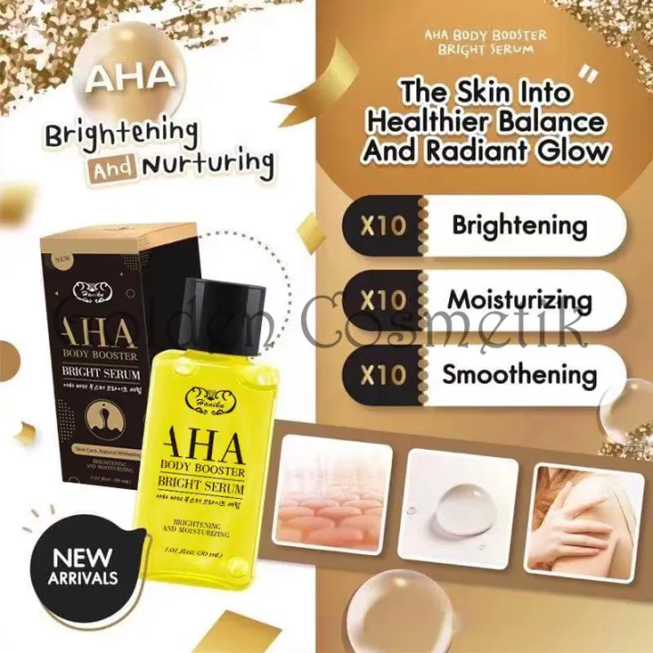 ( Per Pcs / Per 6 Pcs / Per Lusin ) Body Booster AHA Bright Serum / Bright Serum AHA 30mL