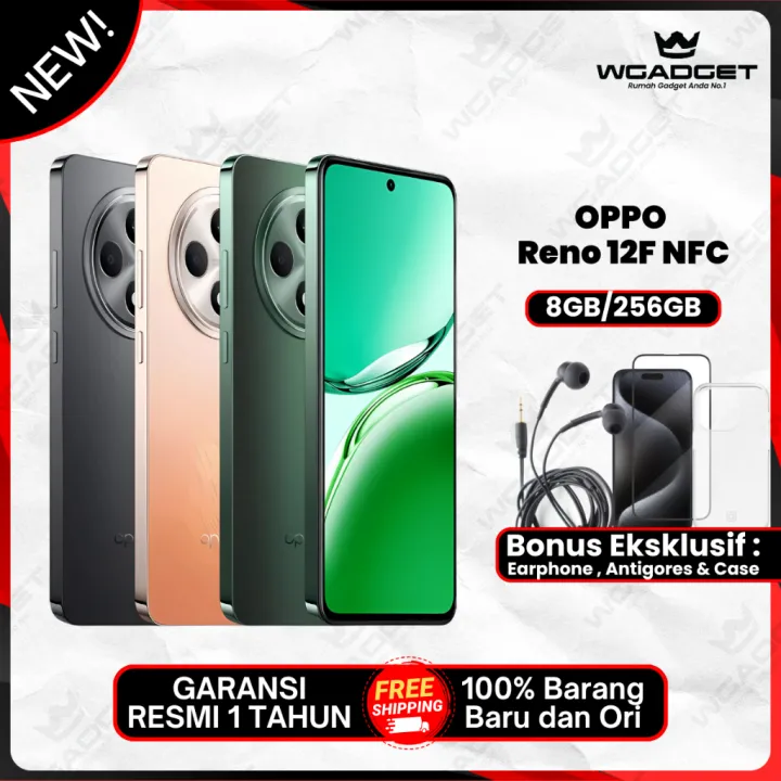 Oppo Reno 12 F 4G [8/256 GB] NFC Garansi Resmi | Lazada Indonesia