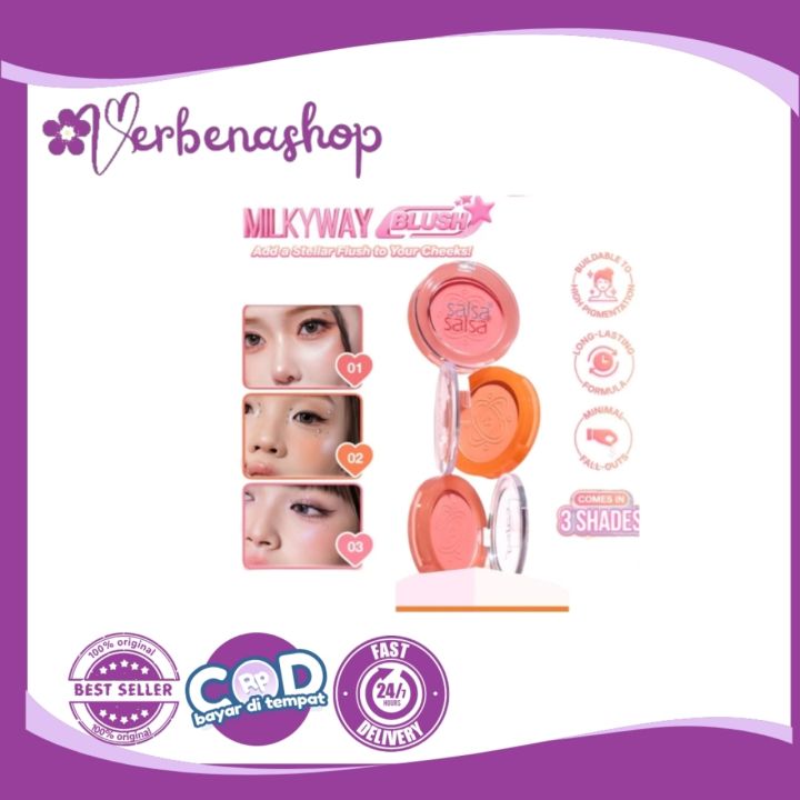 SALSA Galaxy Blush - Blush On |MakeUp Douyin Korea | Makeup | Perona Pipi I Rias Pipi | Highlighter | Lazada Indonesia