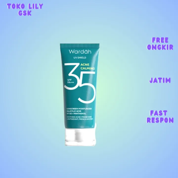 Sunscreen wardah uv shield acne calming | Lazada Indonesia