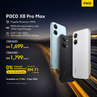 [NEW] POCO X8 Pro Max | Flagship Dimensity 9500s,8500mAh (typ) battery with 100W HyperCharge,6.83"" 1.5K 120Hz ultra-bright AMOLED display,50MP Light Fusion 600 with OIS