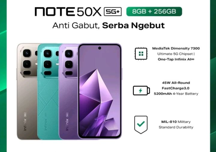 infinix note 50X 5G+ 8/256Gb garansi resmi | Lazada Indonesia