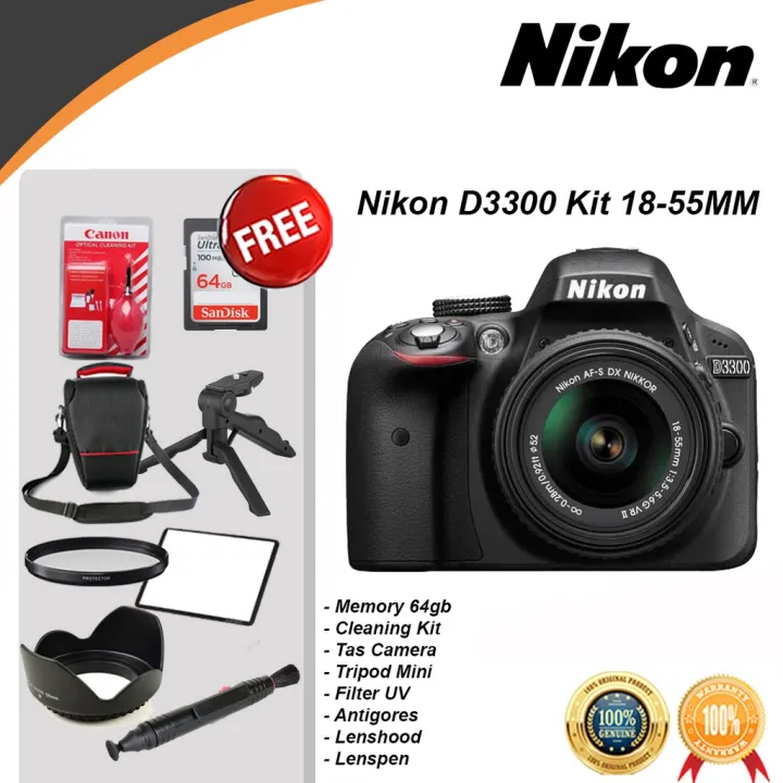 NIKON D3300 KIT 18-55MM VR II - KAMERA DSLR NIKON ORIGINAL