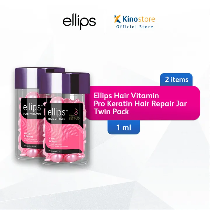 Twinpack Ellips Hair Vitamin Moroccan Oil Hair Treatment Jar isi 2 Ellips Vitamin Rambut