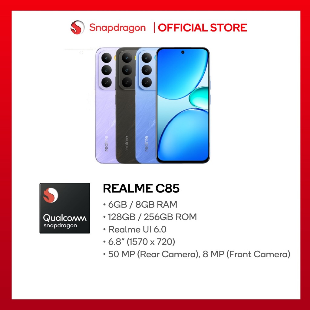 Jual HANDPHONE REALME C85 6/128 GB Snapdragon™ 685 Mobile Platform | Shopee Indonesia