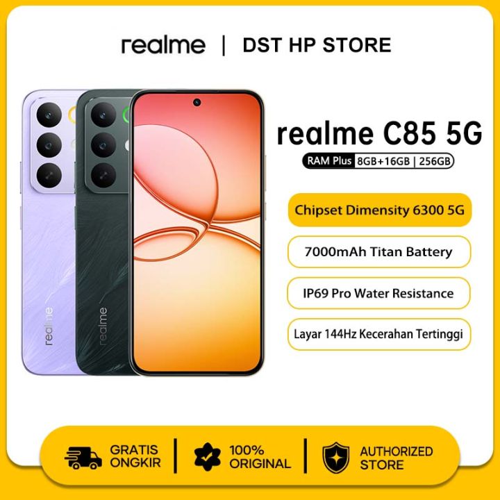 [Official Store] realme C85 5G/4G 8/256GB Chipset Dimensity 6300 5G — Garansi Resmi realme Indonesia | Lazada Indonesia