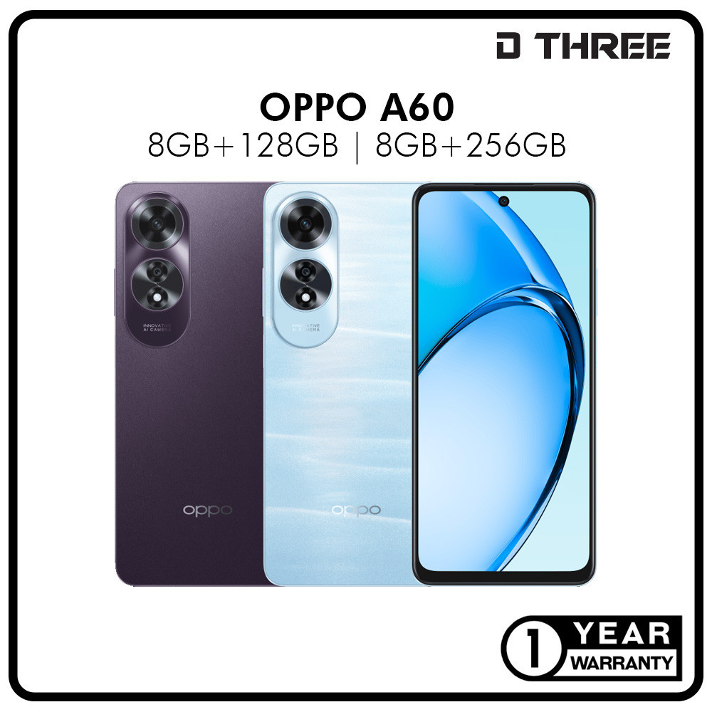 OPPO A60 4G [8GB+128GB / 8GB+256GB] | Original Malaysia New Set