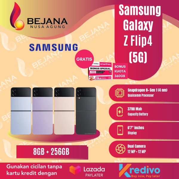 Samsung Galaxy Z Flip4 [5G] Smartphone  ( Ram 8GB / Rom 256GB ) Garansi Resmi