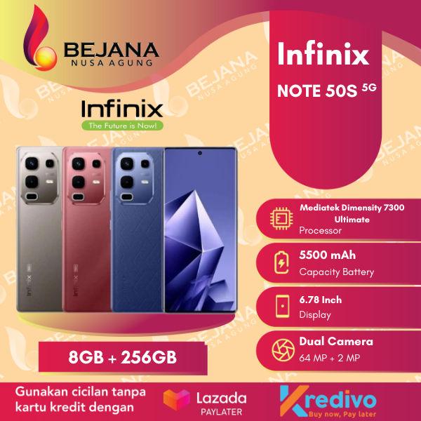 Infinix Note 50S NFC 5G ( Ram 8GB + Rom 256GB ) Garansi Resmi | Lazada Indonesia