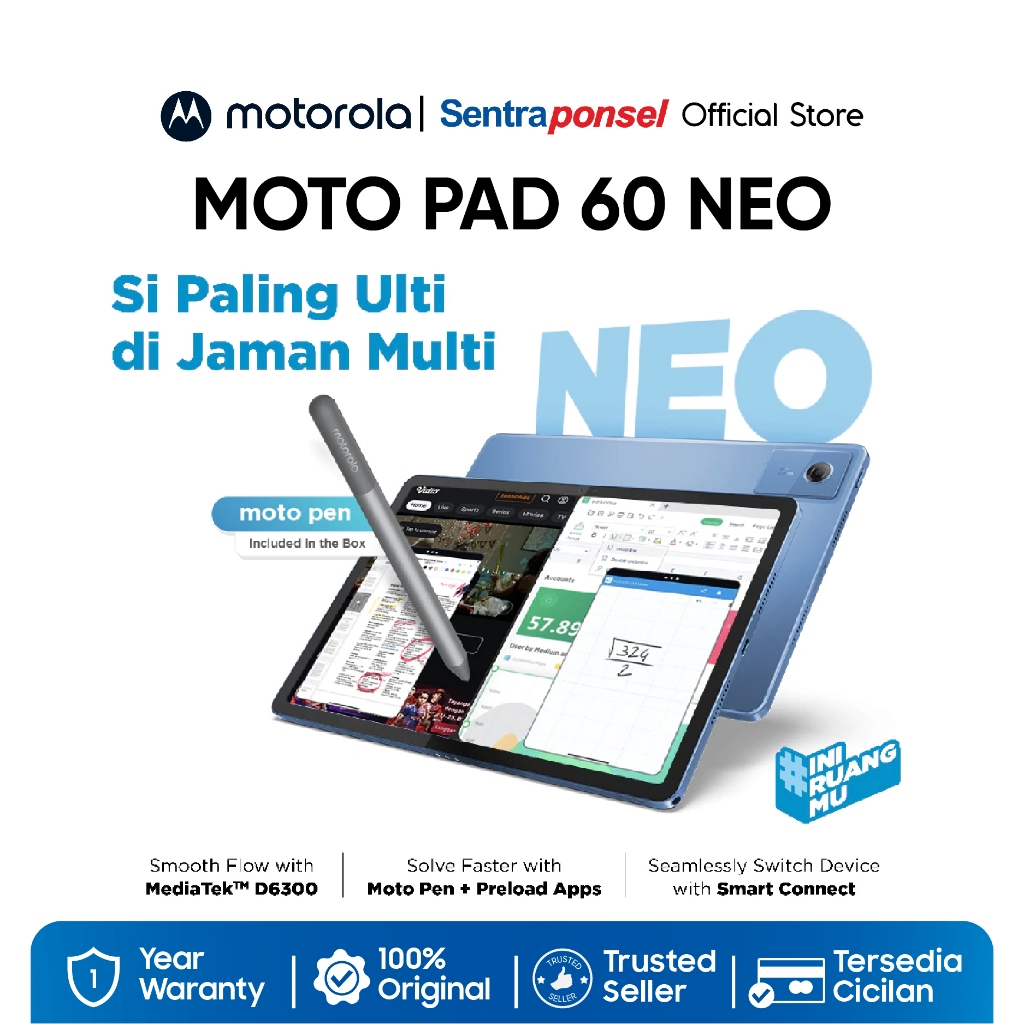 Jual Motorola MOTO PAD 60 Neo 8GB/128GB | Shopee Indonesia