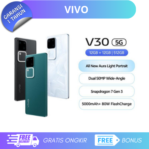 Vivo V30 5G 12/512GB - Qualcomm Snapdragon 7 Gen 3 - NFC | Lazada Indonesia