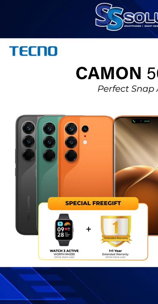 Tecno Camon 50 Ultra 5G I (8+8GB) Extended RAM+256 / 512GB ROM I Mediatek Dimensity 7400- Ultimate I 6500mAh Battery