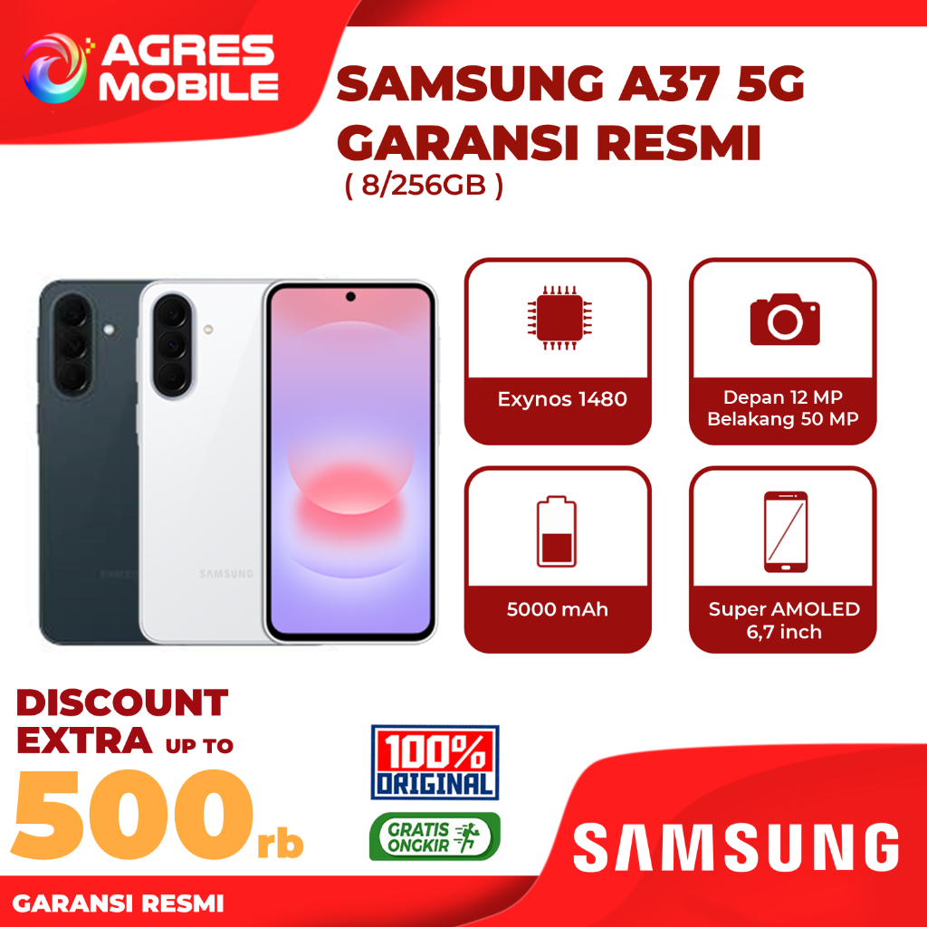 Jual Samsung Galaxy A37 5G 8GB/128GB I 8GB/256GB Garansi Resmi Samsung Indonesia | Shopee Indonesia