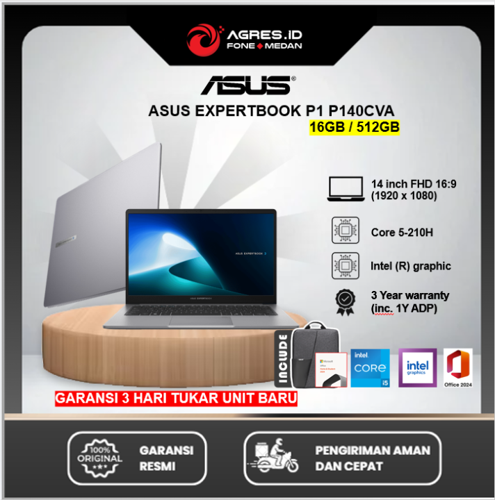 ASUS EXPERTBOOK P1403CVA CORE 5 210H 16GB 512GB W11+OHS | Lazada Indonesia