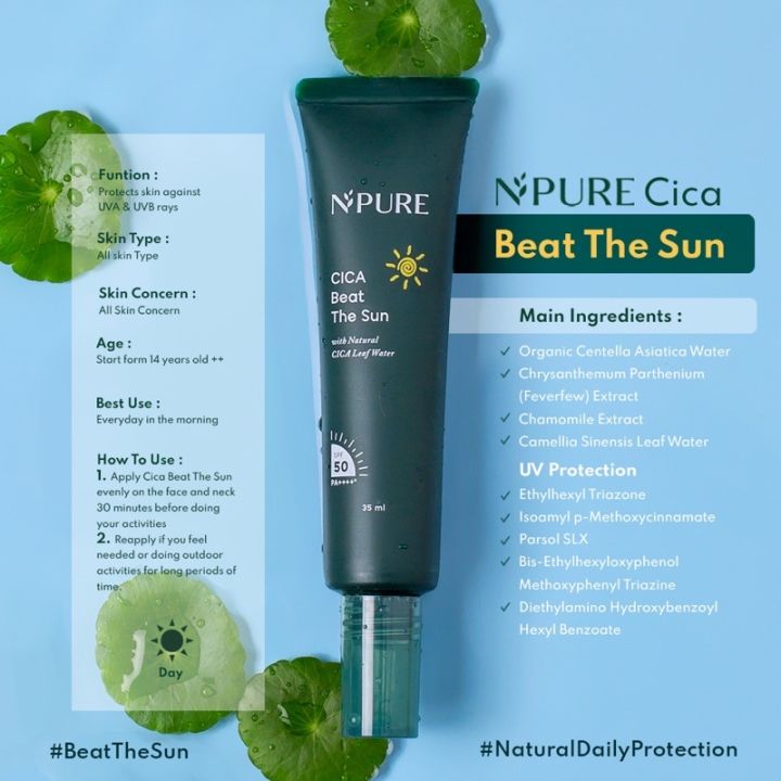 NPURE Cica Beat The Sun SPF 50 PA ++++ GLOW