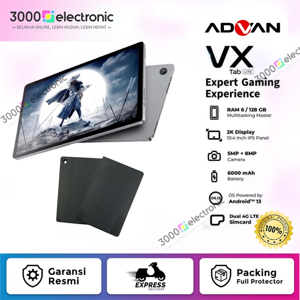 Jual ADVAN VX LITE ram 8/256GB - TAB Android 13 | 10.4inch IPS - Tablet Gaming 8GB 256GB - GARANSI RESMI | Shopee Indonesia