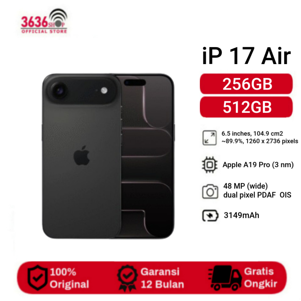 Jual iPhone 17 Air [256GB] [512GB] RESMI | Shopee Indonesia