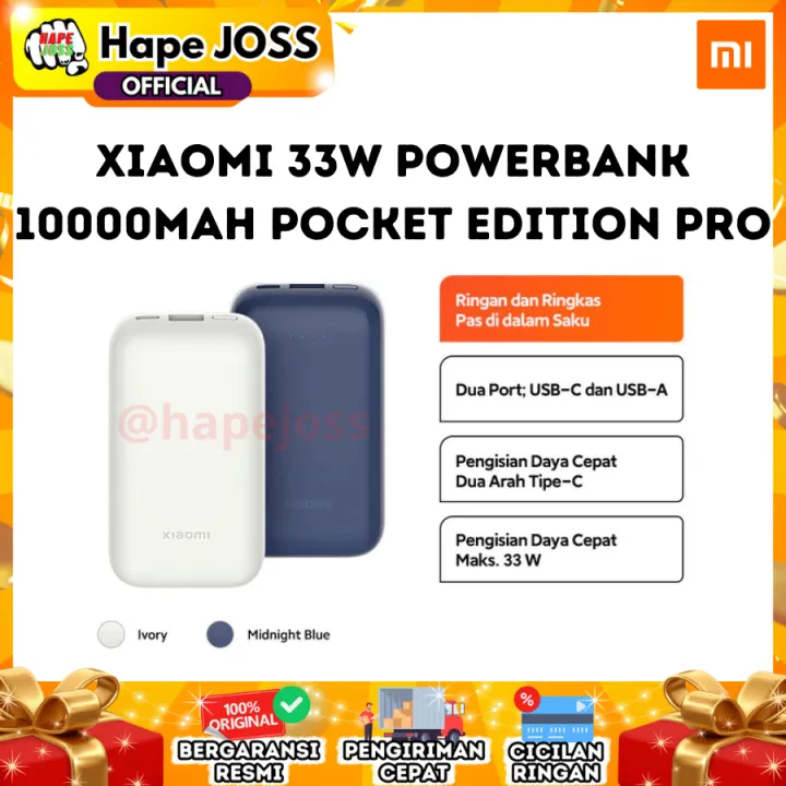 Xiaomi 33W Power Bank 10000mAh Pocket Edition Pro | Lazada Indonesia