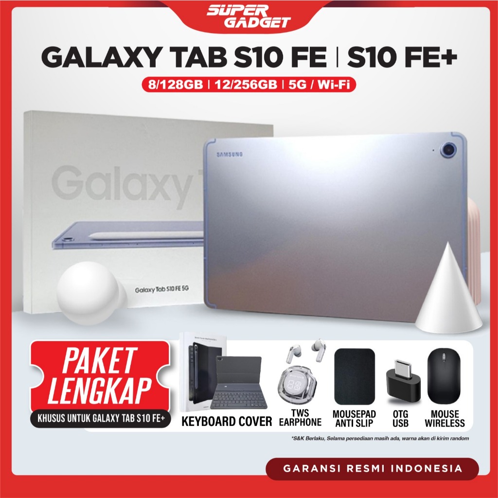 Jual Samsung Galaxy Tab S10 Fe S10 Fe+ Wifi 5G 8/128 12/256 GB Tablet 13 inch 10 inch | Shopee Indonesia