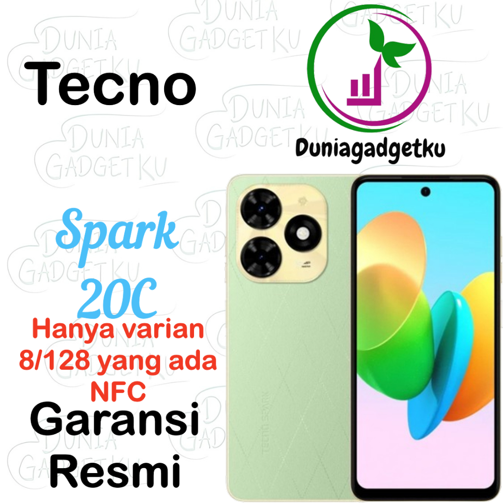 Jual Tecno Spark 20c [4/128 GB] [8/128 GB] Garansi Resmi Tecno Indonesia | Shopee Indonesia