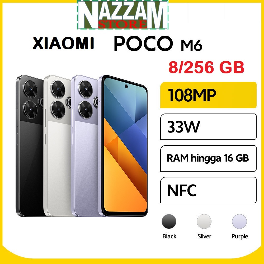 Jual Xiaomi POCO M6 8GB+256GB 8/256 GB Garansi Resmi Xiaomi Indonesia | Shopee Indonesia