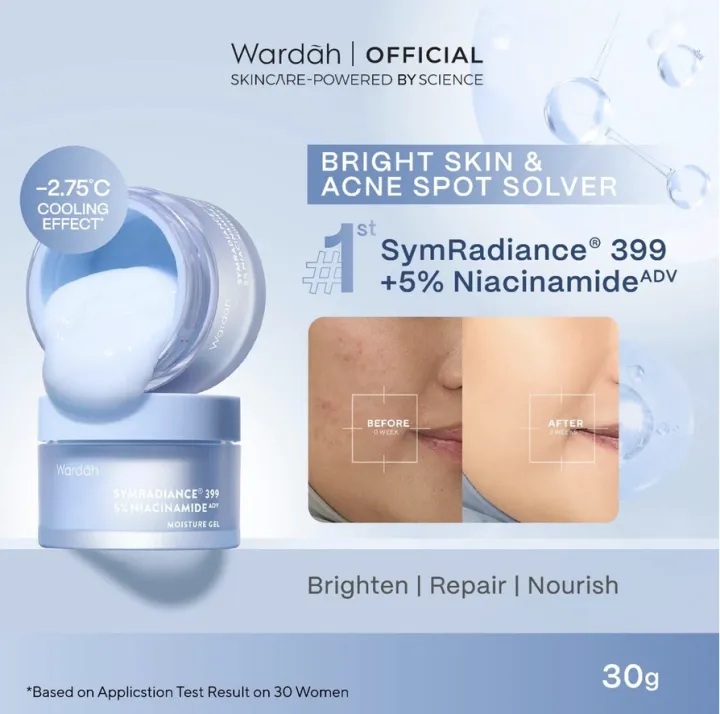 Wardah Symradiance 399 5% Niacinamide Bright & Barrier Boost Moisture Gel (LAMA - Lightening Day Cr)