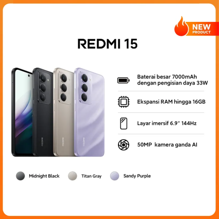 Xiaomi Redmi 15 (8GB/128GB) (8GB/256GB) | Lazada Indonesia