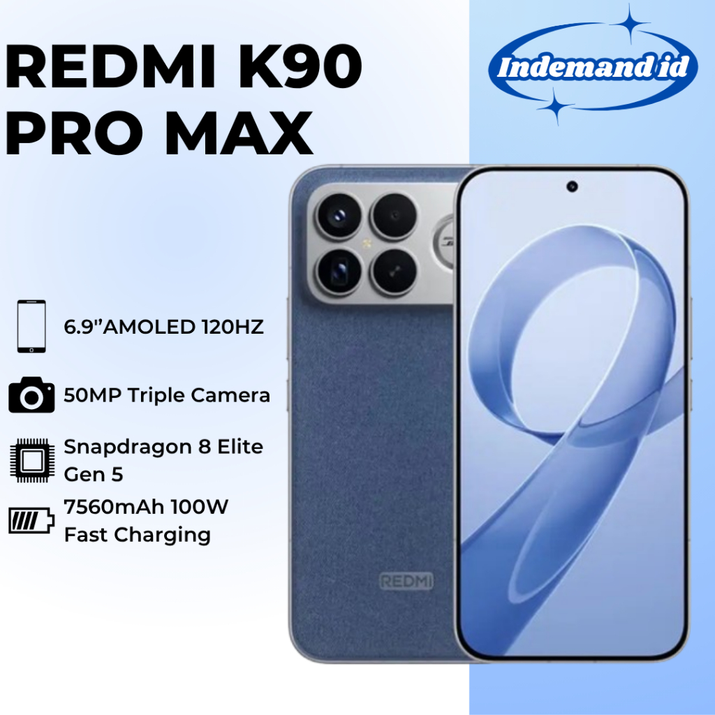 Jual Redmi K90 Pro Max 5G 6.9''AMOLED 120HZ Snapdragon 8 Elite Gen 5 7560mAh 100W | Shopee Indonesia