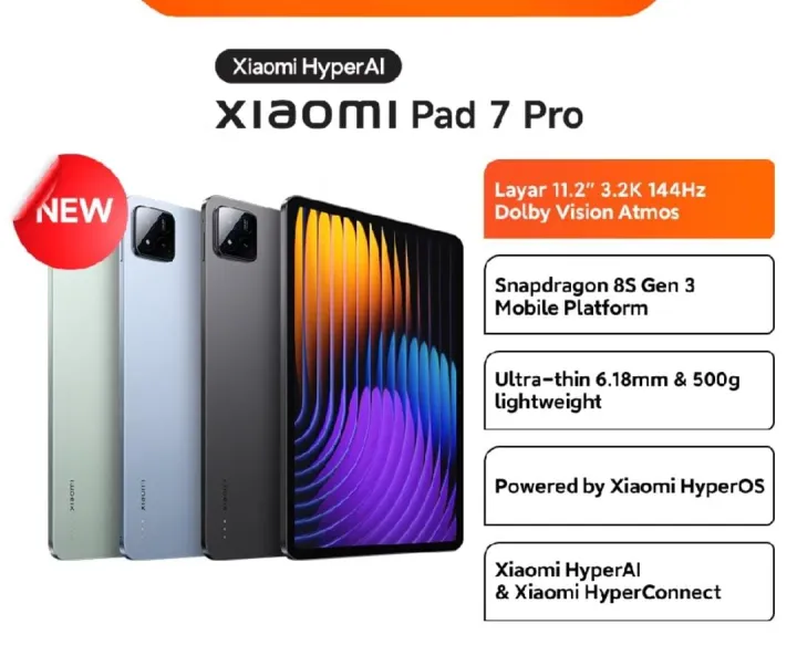 XIAOMI PAD 7 PRO 12GB/512GB GARANSI RESMI | Lazada Indonesia